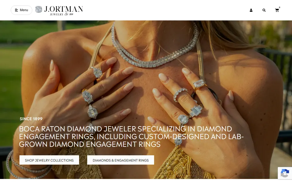 Site J. Ortman, Boca Raton, EUA, criado pela Fenner Websites
