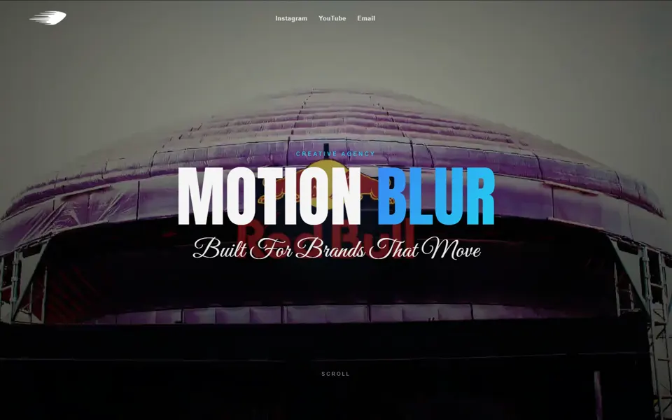 Site Motion Blur, EUA, criado pela Fenner Websites